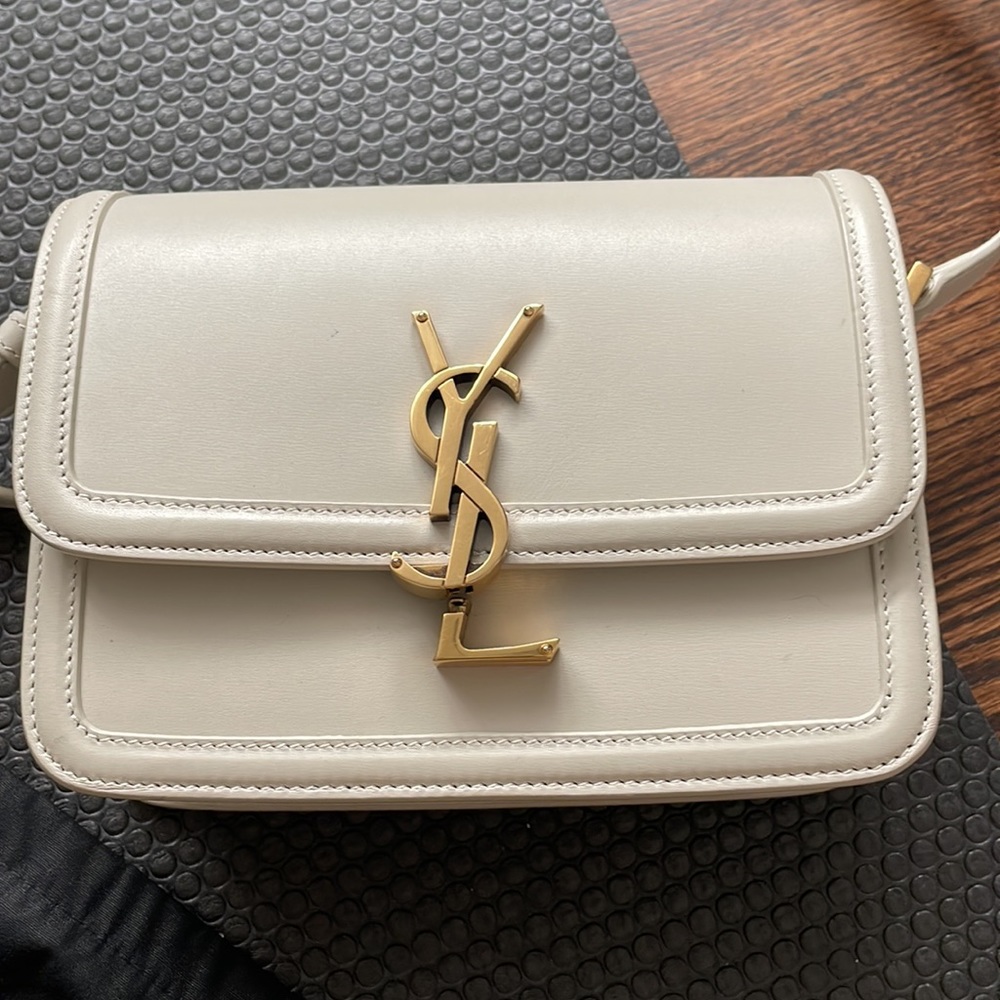 Saint Laurent Small Solferino Satchel Bag beige. Excellent condition.